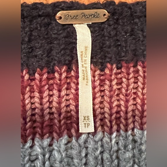 Free People Montmartre Multi-Colored Striped Wool Blend Sweater, Size is XS - Picture 2 of 7